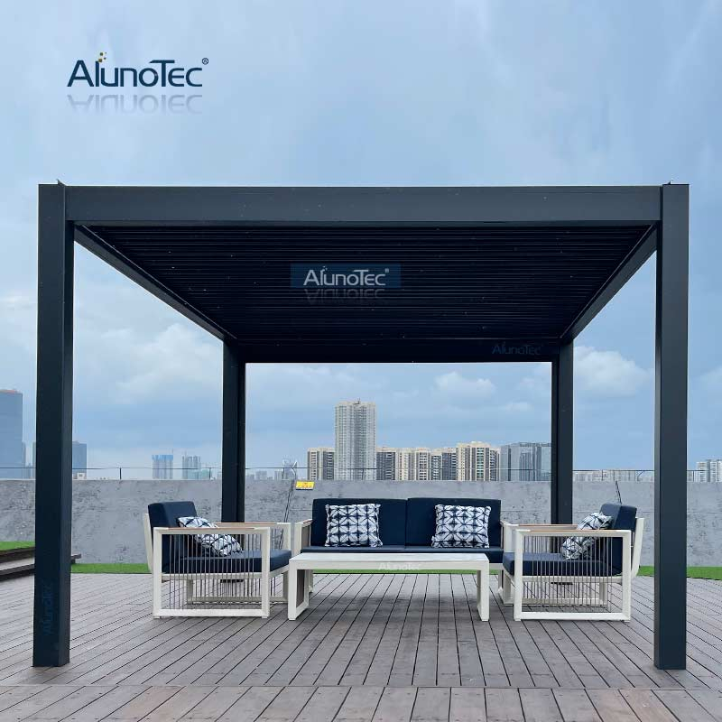 Alunotec Wholesale Manual Operable Opening Roof Garden Awning Canopy