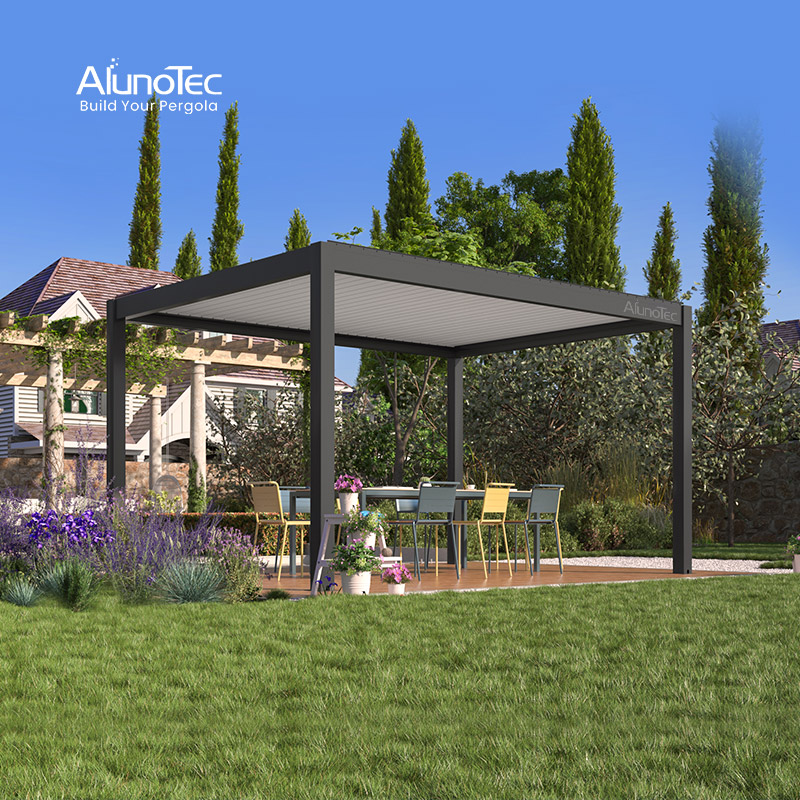  AlunoTec Pergola Manufacturers Opening Roofs Sun Louver Aluminum Awning Patio Cover