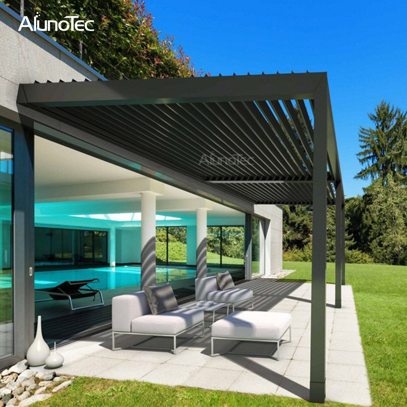 Garden Aluminum Louver Roof Terrace Gazebo Decorative Ceiling Pergola Bioclimatique