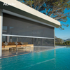 Motorized Sun Shade Vertical Curtain Electric Shutter Outdoor Waterproof Sunscreen Roller Blinds Zip Screen for pergola