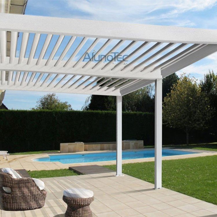 Outdoor Remote Control Louvered Roof Pergola