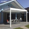 Shading Awning Electric Gazebo Pavilion With Adjustable Roof Louvers