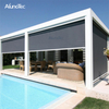 Customed Motorized Outdoor Patio Screens Zip Track Windproof Roller Blind Vertical Curtains