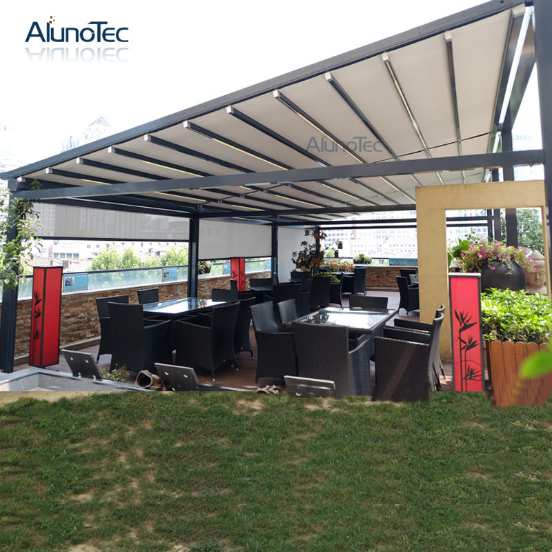Waterproof Pvc Awning Roof Retractable With Operable Louvers