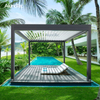 Outdoor Swimming Pool Adjustable Canvas Pergolas With Louvered Roof