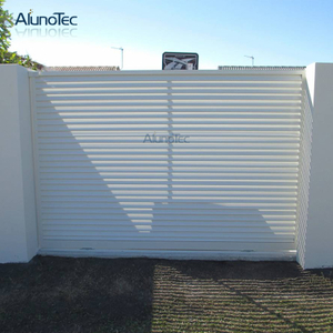  AlunoTec Small Gate Design Wooden Aluminum Cheap Privacy Garden Fence for Backyard