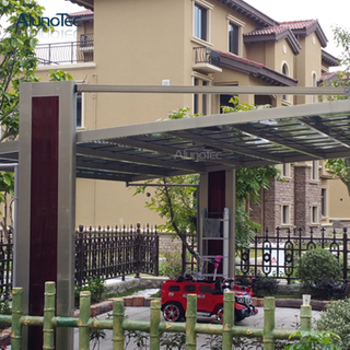 Modern Design Aluminum Carport-Arched Roof Outdoor Polycarbonate Car Parking