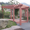 AlunoTec High Quality Garden Wooden Roof Awning Gazebo WPC Wood Pergola with Flowers