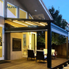 Large Adjustable Awning Retractable Roof House Pergola with Led Lights