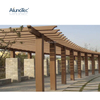 AlunoTec High Quality Wood Plastic Canopy Patio Cover Awning Canopy Outdoor Garden WPC Pergola Gazebo