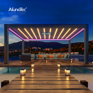AlunoTec 12x16 Pergolas Roof Attachment Structures Design Solutions Balcony Cover for Cost