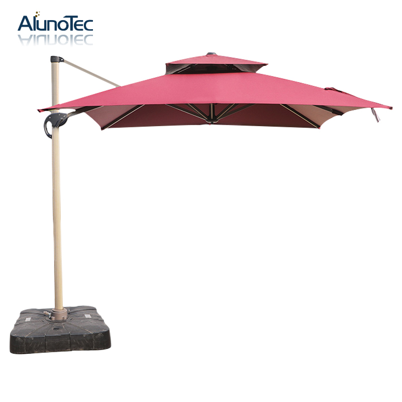 Modern Rain-Resistant Garden Furniture Patio Parasols Aluminum Roman Outdoor Umbrellas