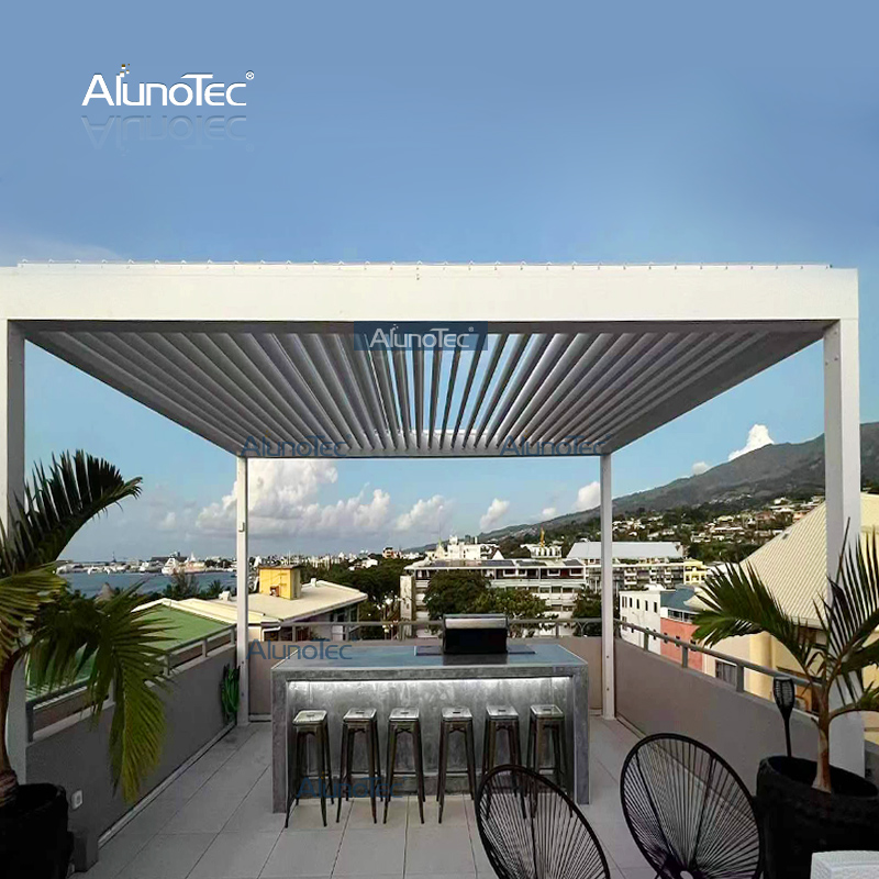Bioclimatic Luxury Wedding Gazebo Electric Patio Cover Pergola