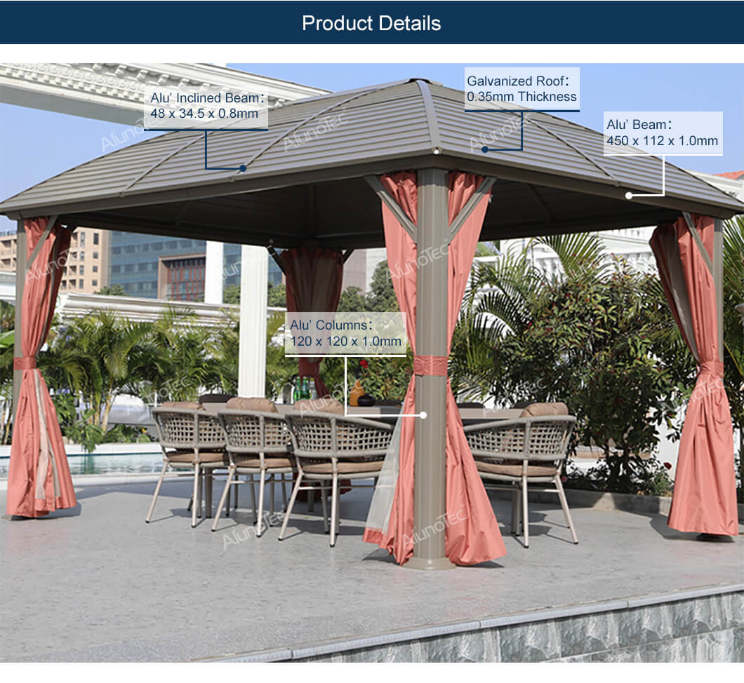 Wholesale Sun Shading Garden House Pavilion Pergola Patio Canopy Roof