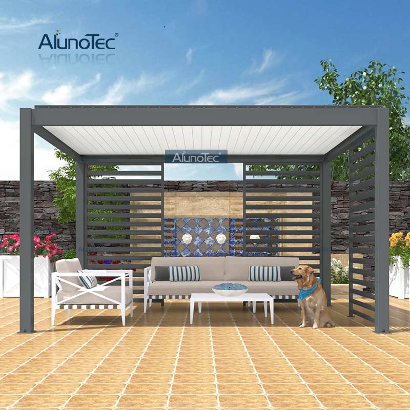 AlunoTec Outdoor Louvre Roof 6x4 Patio Cover Structures Ideas Pergola Installation for Backyard Deck