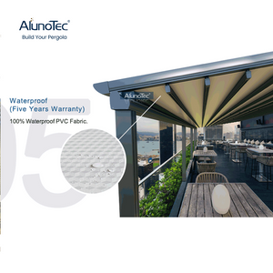 AlunoTec 10 Meters X 4 Meters 100% Waterproof Pergola Retractable PVC Roof Cover