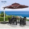 Outdoor Umbrella Cantilever Patio with Tilt And 360 Degree Rotating System-Cross Base