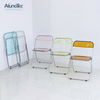 Simple Outdoor Furniture Transparent Foldable Plastic Chairs