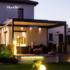 Metal Shade Gazebo Waterproof Awning Louvered Roof Pergola for outdoor