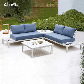 Outdoor 4-Seaters Garden Patio Furniture Modular Upholstery Sectional Sofa Set