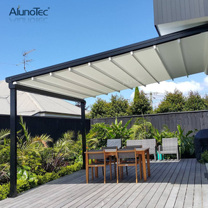 Remote Control Eletric Garden Shading Aluminum Retractable Roof Awning Gazebo Canopy for Wholesale