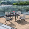 Modern Rope Chair and Table as Outdoor Garden Furniture Dining Sets