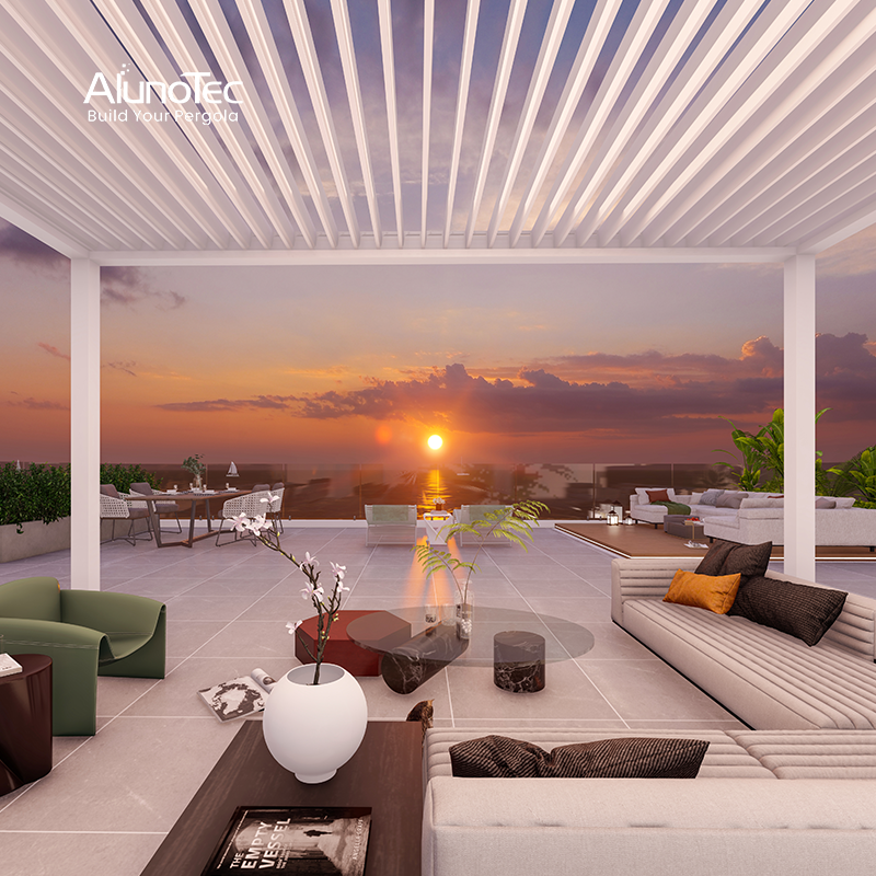 AlunoTec Mega Outdoor Structures Coffee Hotel Restaurant Villa Motorized Premium Patio Covers