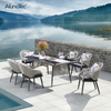 Outdoor Patio Garden Furniture Dining Sets with Rope Chair and Table
