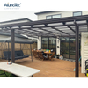  Aluminum Waterproof Patio Awning Polycarbonate Terrace Roof Gutter Outside Curved Canopy