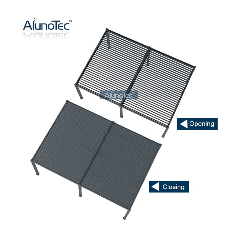  AlunoTec 3x3 4x3 3x5 4x6 Factory Price Attached Building Pergola Shades Pergo-eco for Cost 