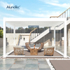 AlunoTec Garden Structures Metal Aluminium Pergola Kits Louvred Roof Louvres Gazebo Suppliers with Zip Screen