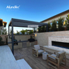 AlunoTec Electric Outdoor Aluminium Pergola Roof System Sun Shading Louvered Pergola For Garden 