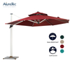 Outdoor Folding Roman Parasols Cantilever Patio Umbrellas with Aluminium Frame