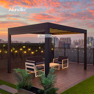 12 X 18 Ft 14x14 Ft Motorized Roof Gazebo Pergola Patio Area with Screens Heat 