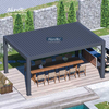 ALUNO Aluminum Pergolas Outdoor Gym Garden Office Deck Roof