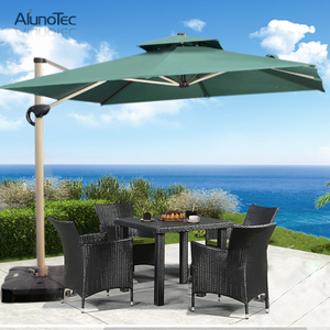 Rain-Resistant Patio Parasols Aluminum Roman Garden Furniture Outdoor Umbrellas 