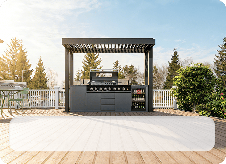 outdoor kitchen for pergola