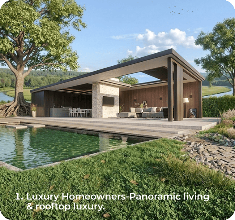 luxury aluminium pergola
