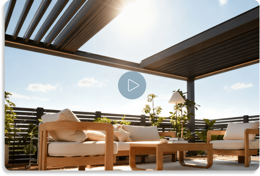 retractable louvered pergola
