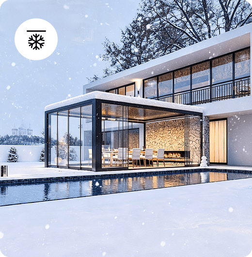 Snow-resistant pergola
