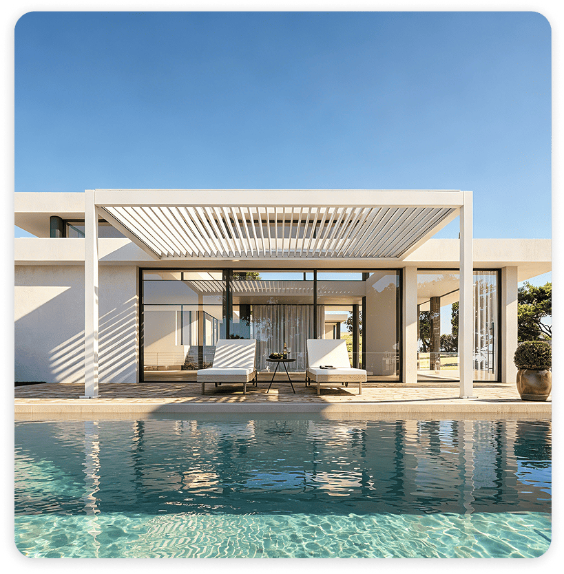louvered pergola